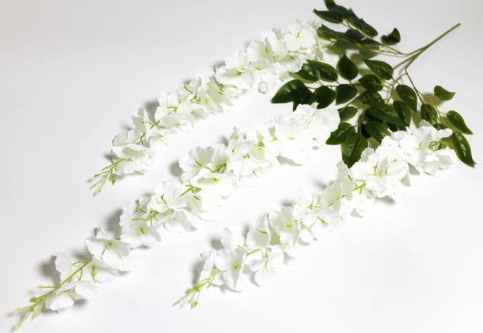 В12134 Б/С Ветка вистерия китайская 3вет.H106см(12шт)