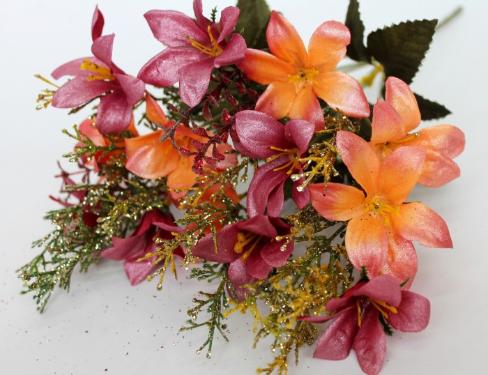 Б11635 Б/С Букет 14 гол.перламутр с золот.7в."Чародейка"32см(8микс)