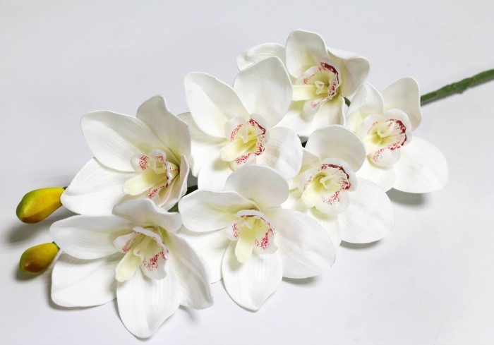 В12294 Б/С Орхидея элитный латекс 7 крупн.гол.Цимбидиум 81см 