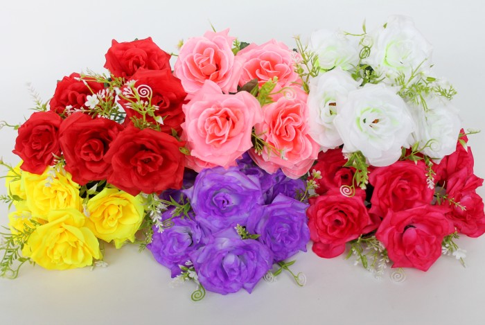 Б11724 Букет роз 7 гол."Вечеринка"Н35см(20микс)