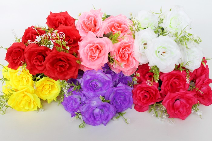 Б11724 Букет роз 7 гол."Вечеринка"Н35см(20микс)