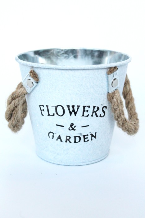 Э10728 Б/С Кашпо ведерко металлическое Н10см d11см