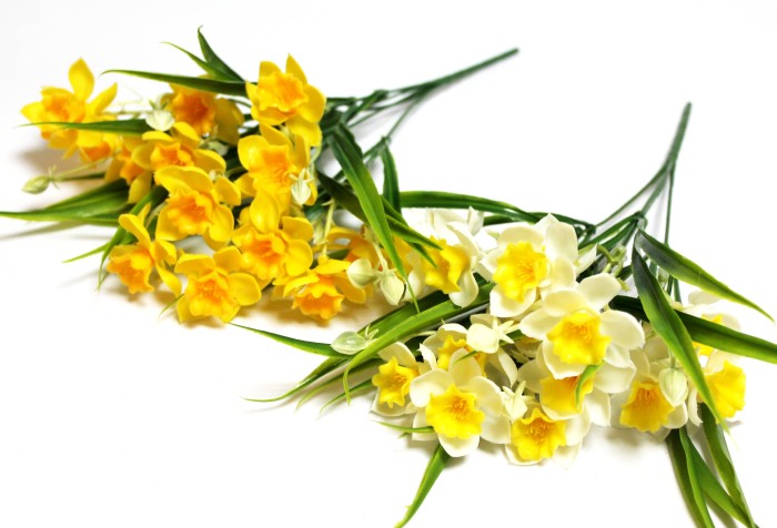 Б12059 Б/С Букет нарцисс силикон 15 голов 5в."Мэри"Н37см(10шт)