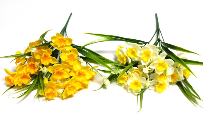 Б12059 Б/С Букет нарцисс силикон 15 голов 5в."Мэри"Н37см(10шт)