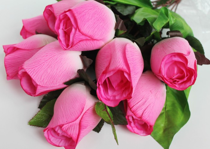 Б861 Б/С Бук.бутылочная роза с росой 9гол.Н56см(12микс)