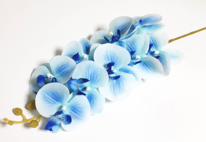 В12008 Б/С Орхидея из силикона 9 голов "Московская" 102см(2шт) 