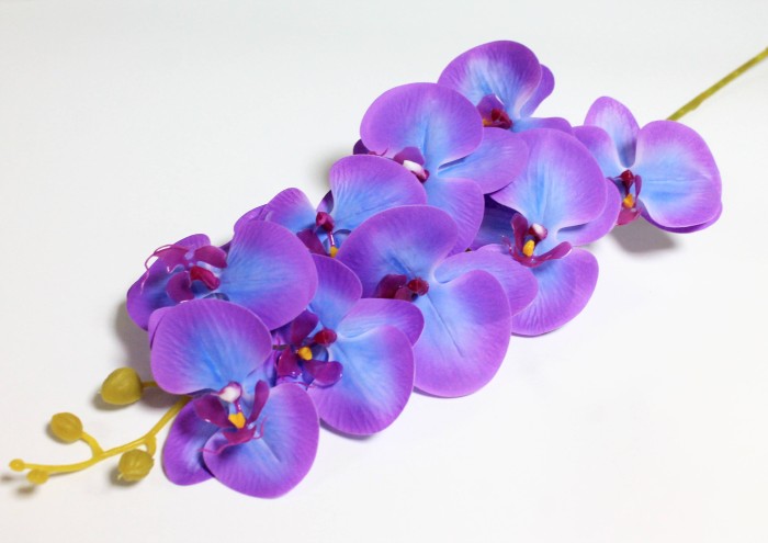 В12008 Б/С Орхидея из силикона 9 голов "Московская" 102см(2шт) 