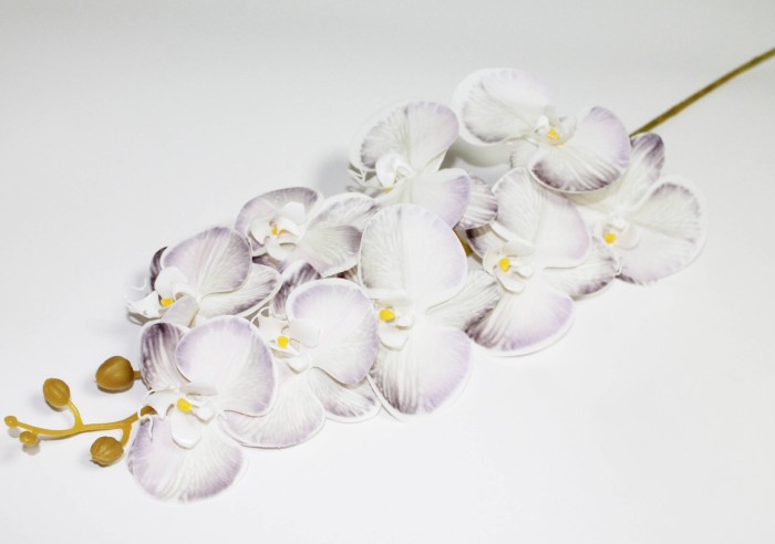 В12008 Б/С Орхидея из силикона 9 голов "Московская" 102см(2шт) 