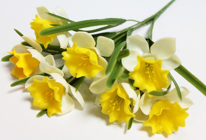 Б12060 Б/С Букет нарцисс 7 крупных гол.силикон Н37см(10шт)