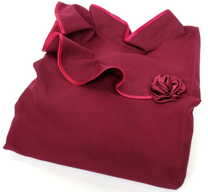 Р3847 Платье рит.габардин с воланом 48-60