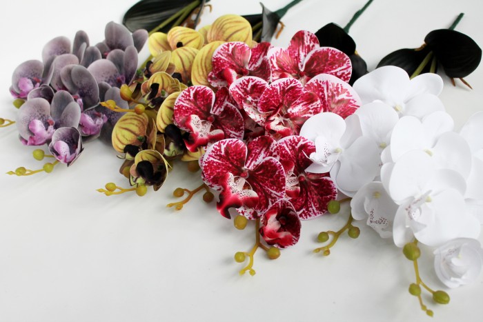 В11437 Б/С Орхидея двойн.с корнями латекс"Дендробиум"Н55см