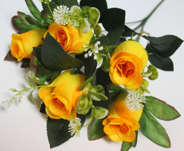 Б12219 Б/С Букет бутон 5г.с розетк.и доб."Бим Бом"36см(20микс)