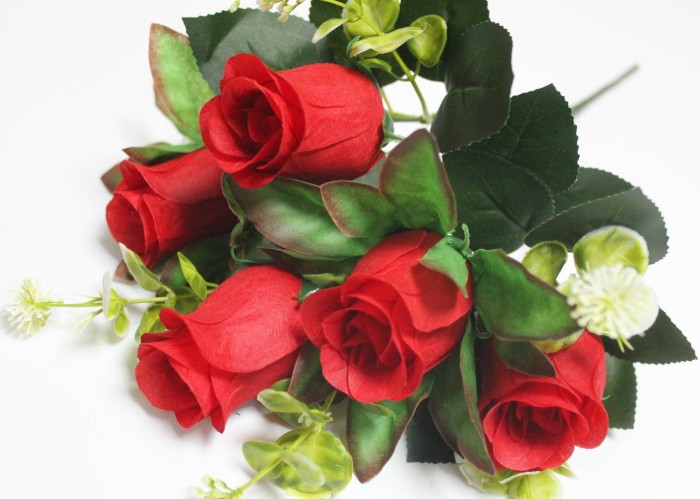 Б12219 Б/С Букет бутон 5г.с розетк.и доб."Бим Бом"36см(20микс)