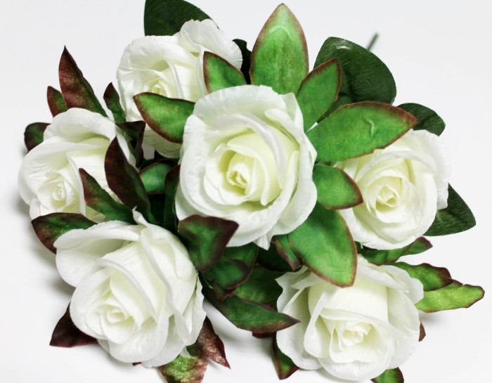 Б12220 Б/С Букет роз многослойн.в розетке 6г."Арина"44см(20микс)