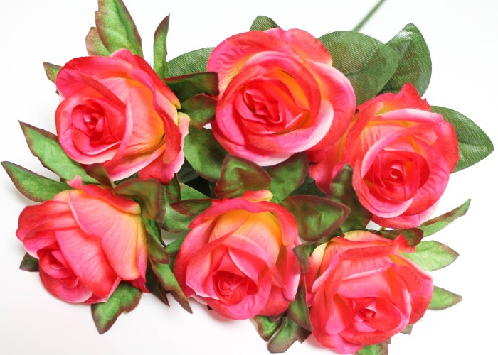 Б12220 Б/С Букет роз многослойн.в розетке 6г."Арина"44см(20микс)