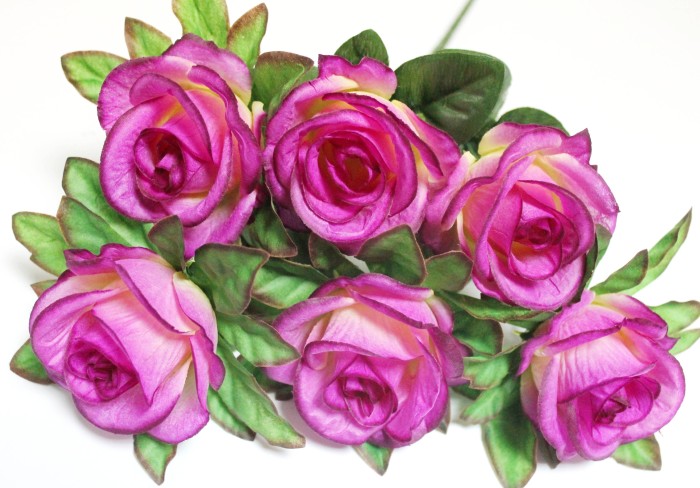 Б12220 Б/С Букет роз многослойн.в розетке 6г."Арина"44см(20микс)