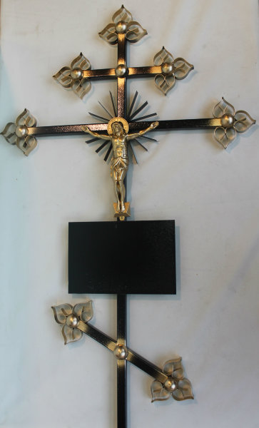 Р11107 Крест металлический "Золото" Н-1,97м