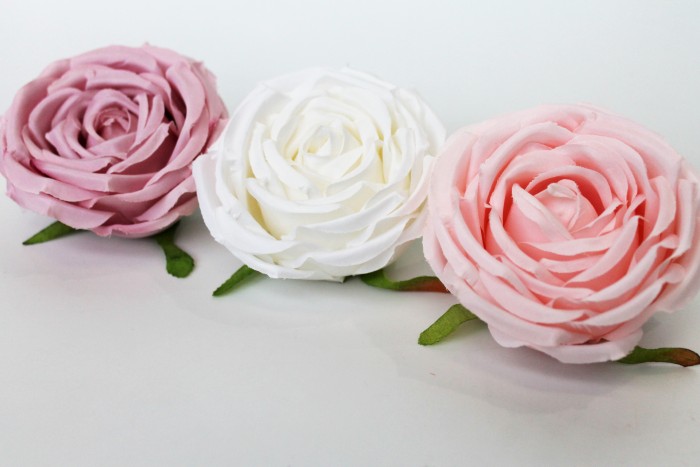 Г11473 Б/С Голова розы нежной"Мона Лиза"D9см(20шт)