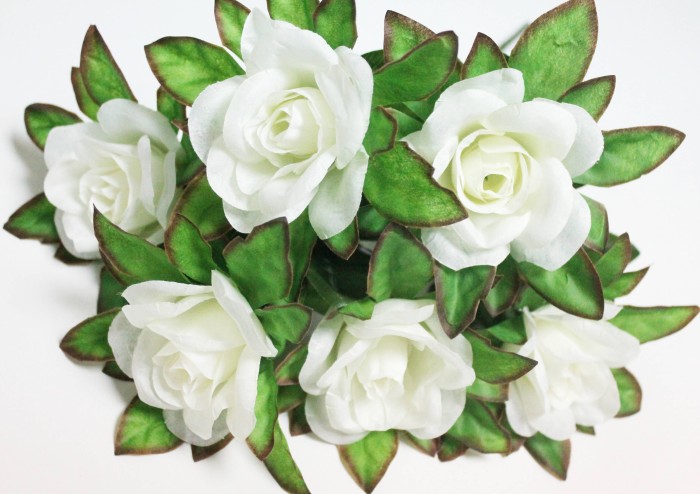 Б12222 Б/С Букет роз в розетке 6гол."Ангелина"41см(20микс)