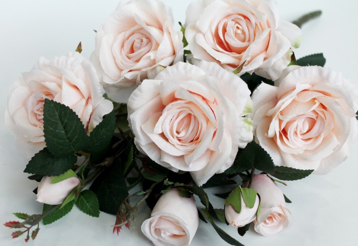 Б11448 Б/С Куст розы 9 голов декоративный"Глория Дэй"Н65см(4микс)