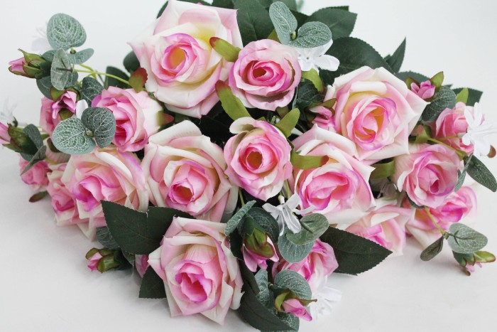 Б11932 Б/С Букет 2 цвета 18гол.роз с бутоном"Пачули"54см(2микс)