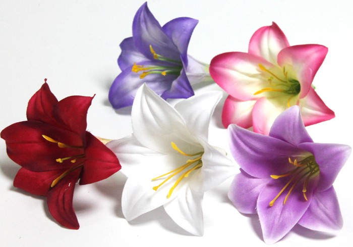 Г10860 Б/С Гол.из толстого сатина Лилии"Чудная,та самая"Н13,2см(20шт)