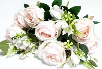 Б12147 Б/С Букет роз с эвкалиптом 11вет."Марлен"Н53см