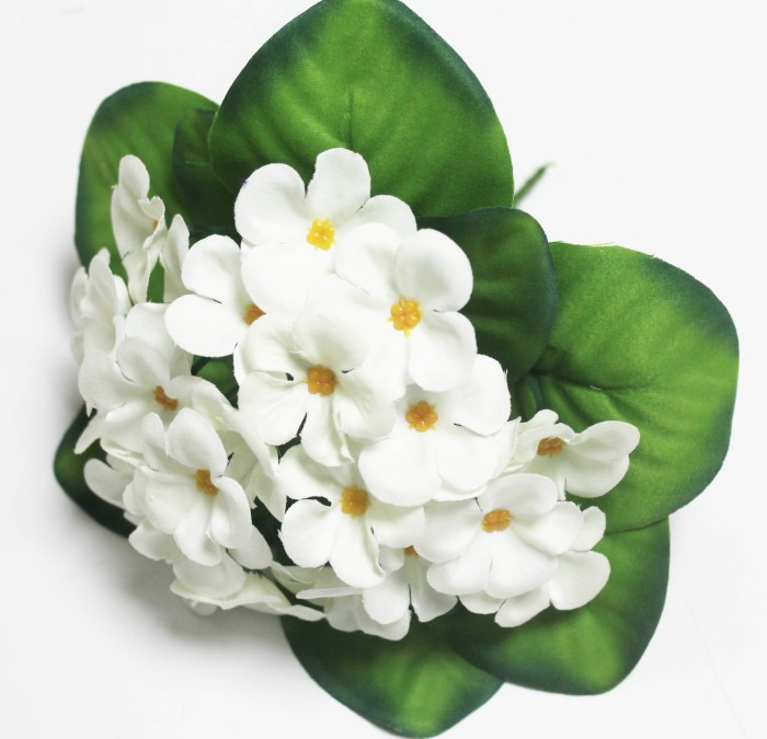 Б12224 Б/С Букет флористической фиалки с дорогим листом"Женева"18см(10шт)