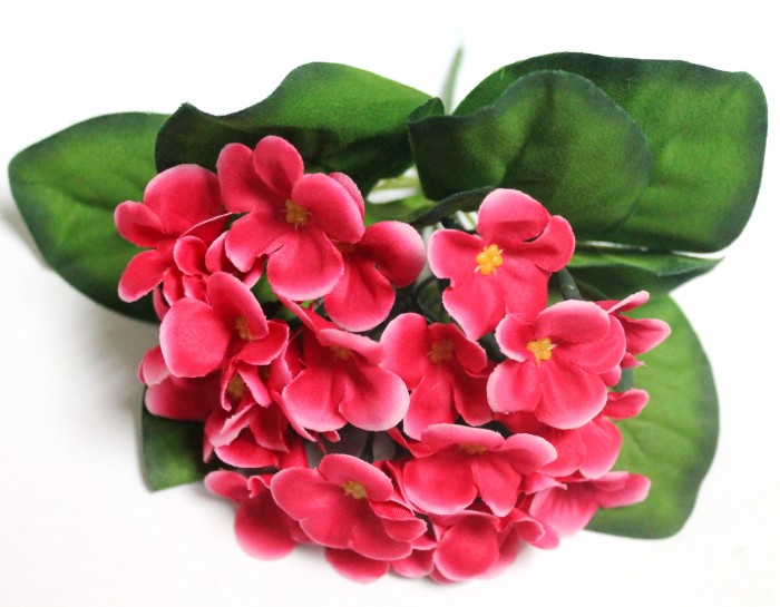 Б12224 Б/С Букет флористической фиалки с дорогим листом"Женева"18см(10шт)