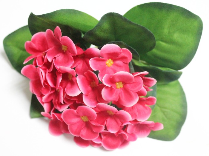 Б12224 Б/С Букет флористической фиалки с дорогим листом"Женева"18см(10шт)