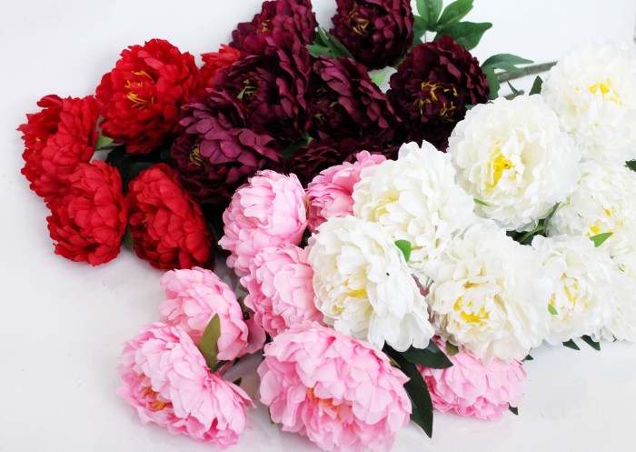 Б9878 Б/С Бук. 4 новых цвета 8г. шикарных пионов"Пуаро"70см(10микс)