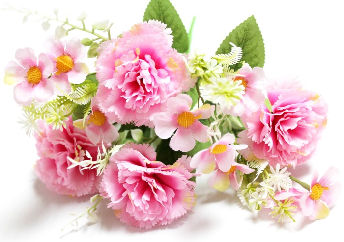 Б12066 Б/С Букет гвоздики 7 веток с доб."Улыбка"31см(20шт)