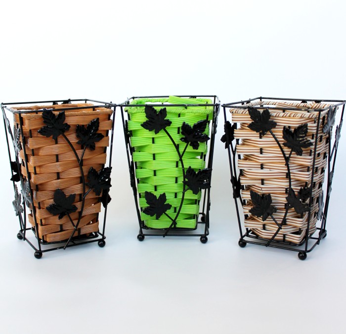 Э10733 Б/С Кашпо кованое"Кленовый лист"Н17смD12см