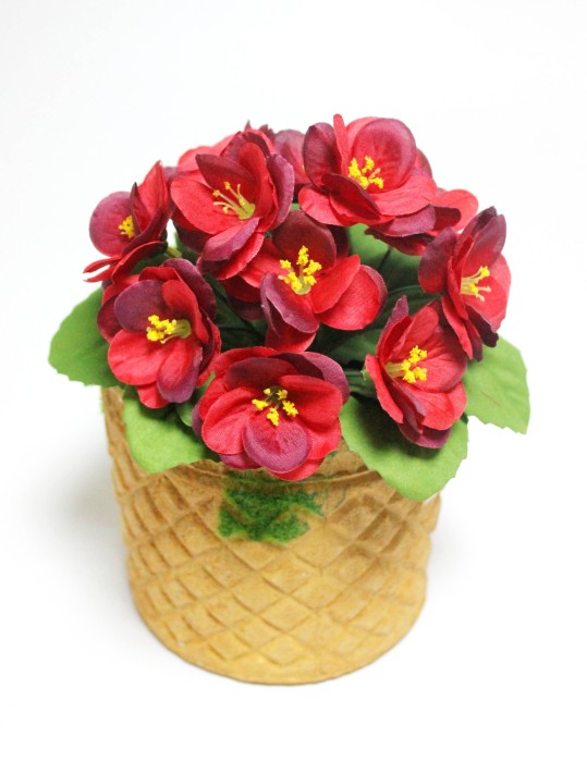 Б12227 Б/С Фиалка флористическая махровая 3 слоя 12гол."Богатая невеста"20см(10шт)