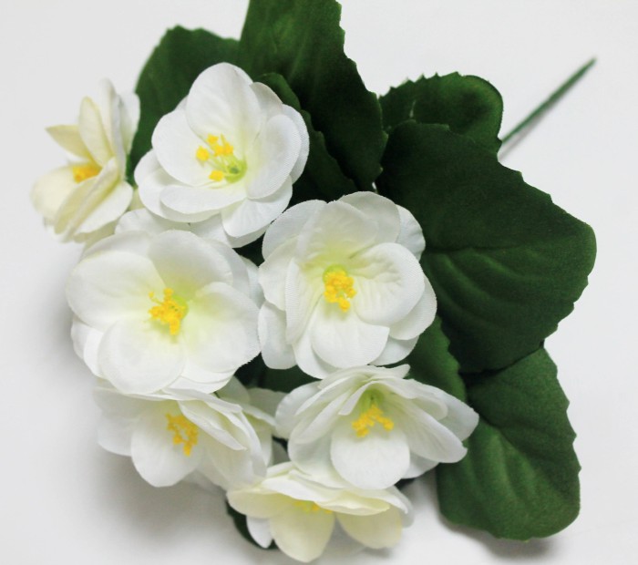 Б12227 Б/С Фиалка флористическая махровая 3 слоя 12гол."Богатая невеста"20см(10шт)