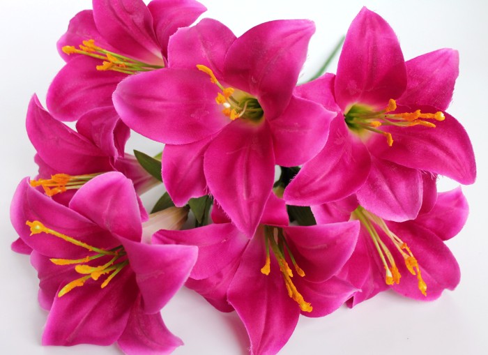 Б9682 Б/С Букет 7 крупных голов лилий"Чудный"Н53см(10микс)