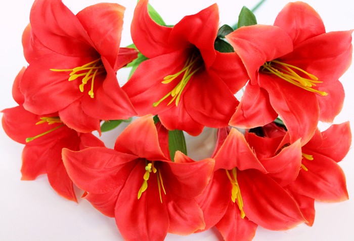 Б9682 Б/С Букет 7 крупных голов лилий"Чудный"Н53см(10микс)