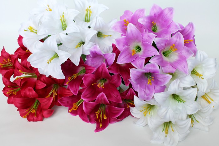 Б9682 Б/С Букет 7 крупных голов лилий"Чудный"Н53см(10микс)