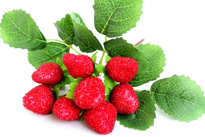 В10182 Б/С Ветка клубники"Вкусняшка"Н30см(4шт)