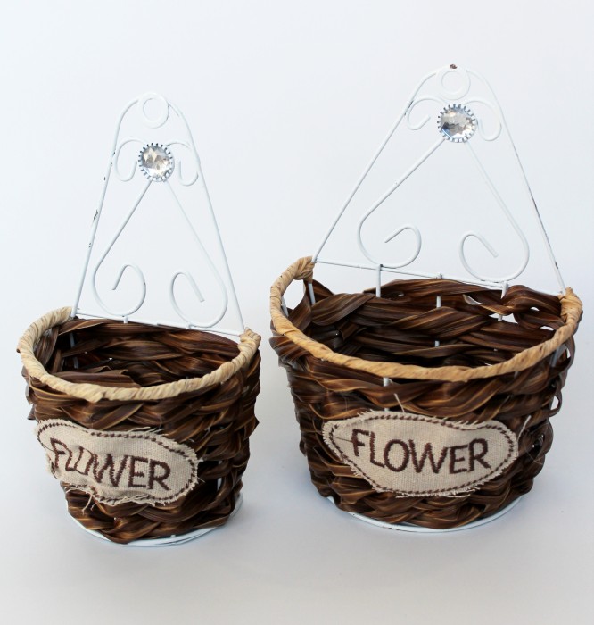 Э10740 Б/С Кашпо на стену 2 штуки Н21см х 15см