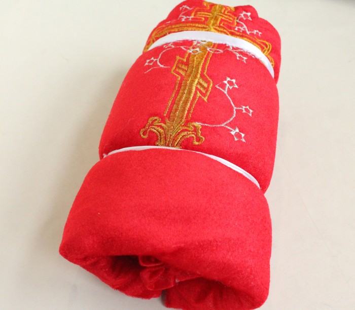 Р2625 Обтяжка на гроб бархат-стрейч с вышивкой