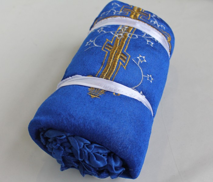 Р2625 Обтяжка на гроб бархат-стрейч с вышивкой