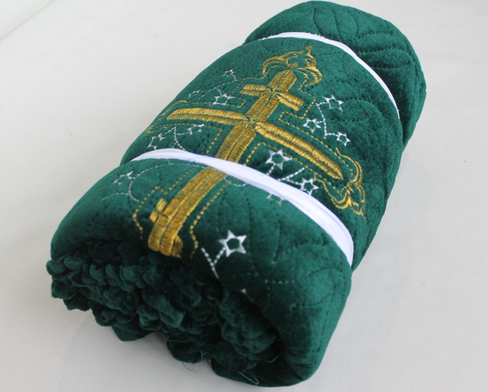 Р2625 Обтяжка на гроб бархат-стрейч с вышивкой