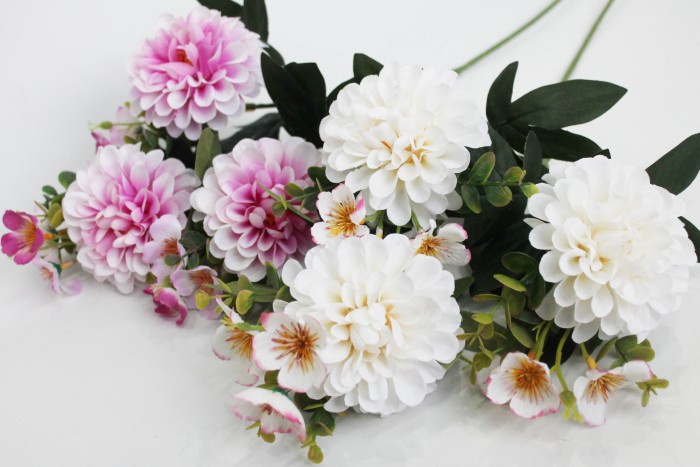 В11946 Б/С Ветка георгина 3г.композиционная с добавк.70см