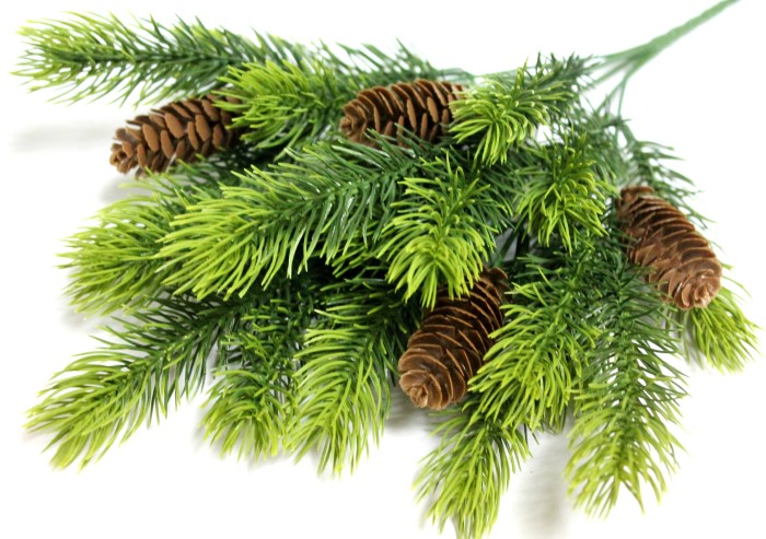 Б12044 Б/С Букет ель 5 шишек "Балканская" 5вет.38см(10шт)