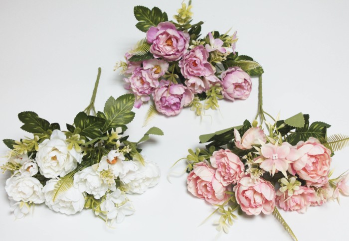 Б12231 Б/С Букет евро пион с добав."Гранит"5в.H30см(10микс)