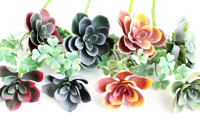 В10245 Б/С Ветка суккулента каменной розы Н37см(5микс)