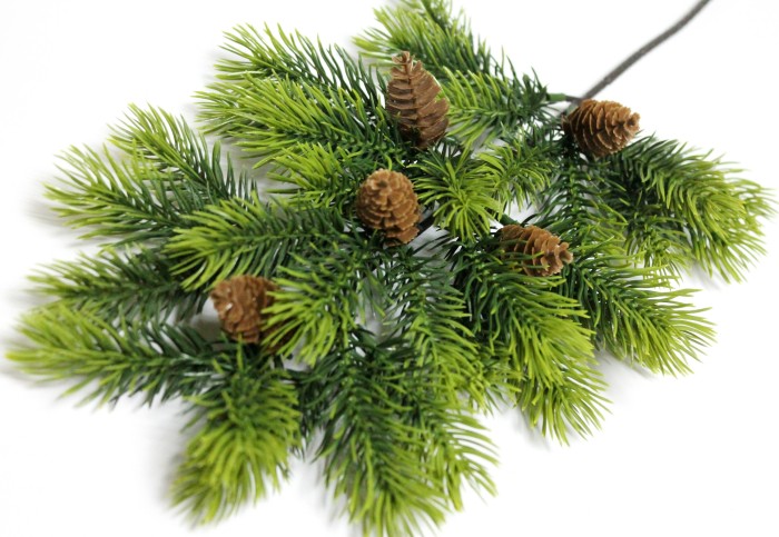 В12045 Б/С Ветка ель 5 шишек "Байкальская"45см(10шт)