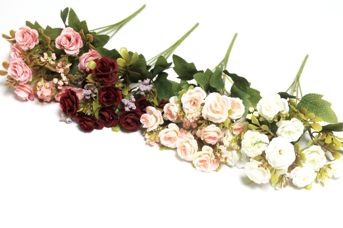 Б12232 Б/С Букет евро роз 10 голов"Конфитюр"5в.H36см(10микс)