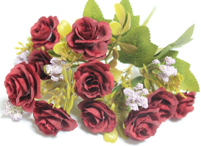 Б12232 Б/С Букет евро роз 10 голов"Конфитюр"5в.H36см(10микс)